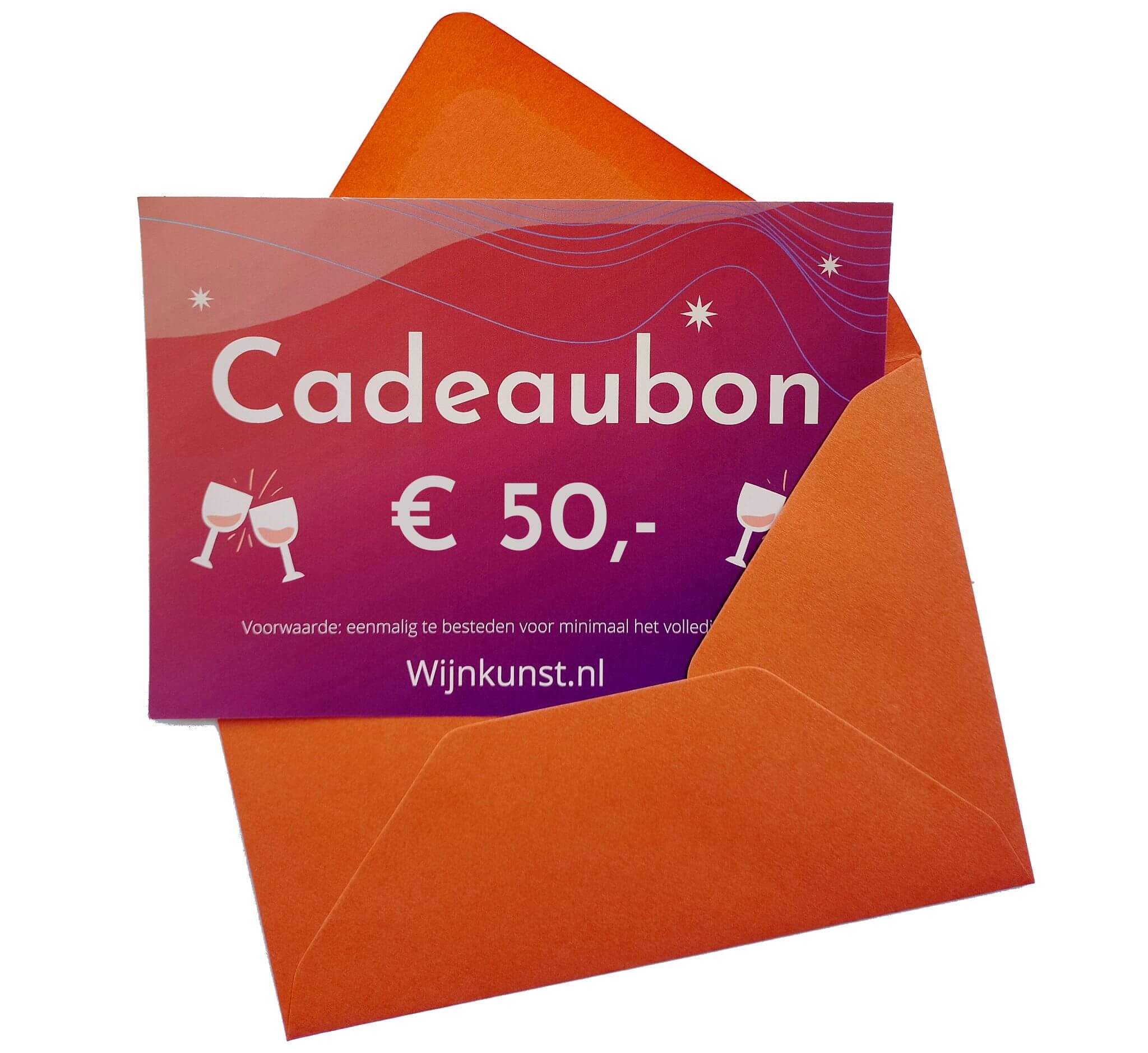 Wijn cadeaubon 50 Euro Wijnkunst nl